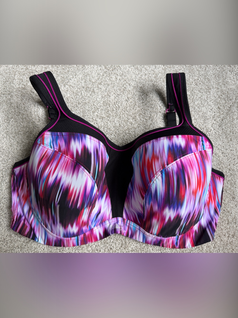 Panache 5021 Power Wired Sports Bra - 34I(US)/34G(UK) High Impact Multicolor